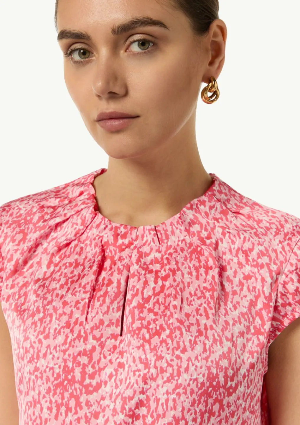 Satinbluse mit Kappärmeln-Comma Clearance