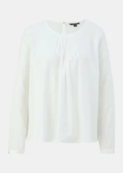 Satinbluse mit Plisseefalten-Comma Online