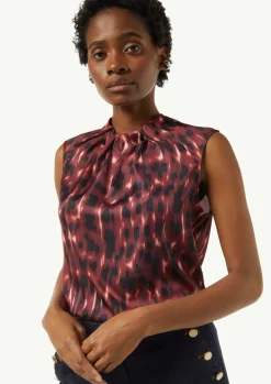 Satinbluse mit Raffung-Comma Outlet