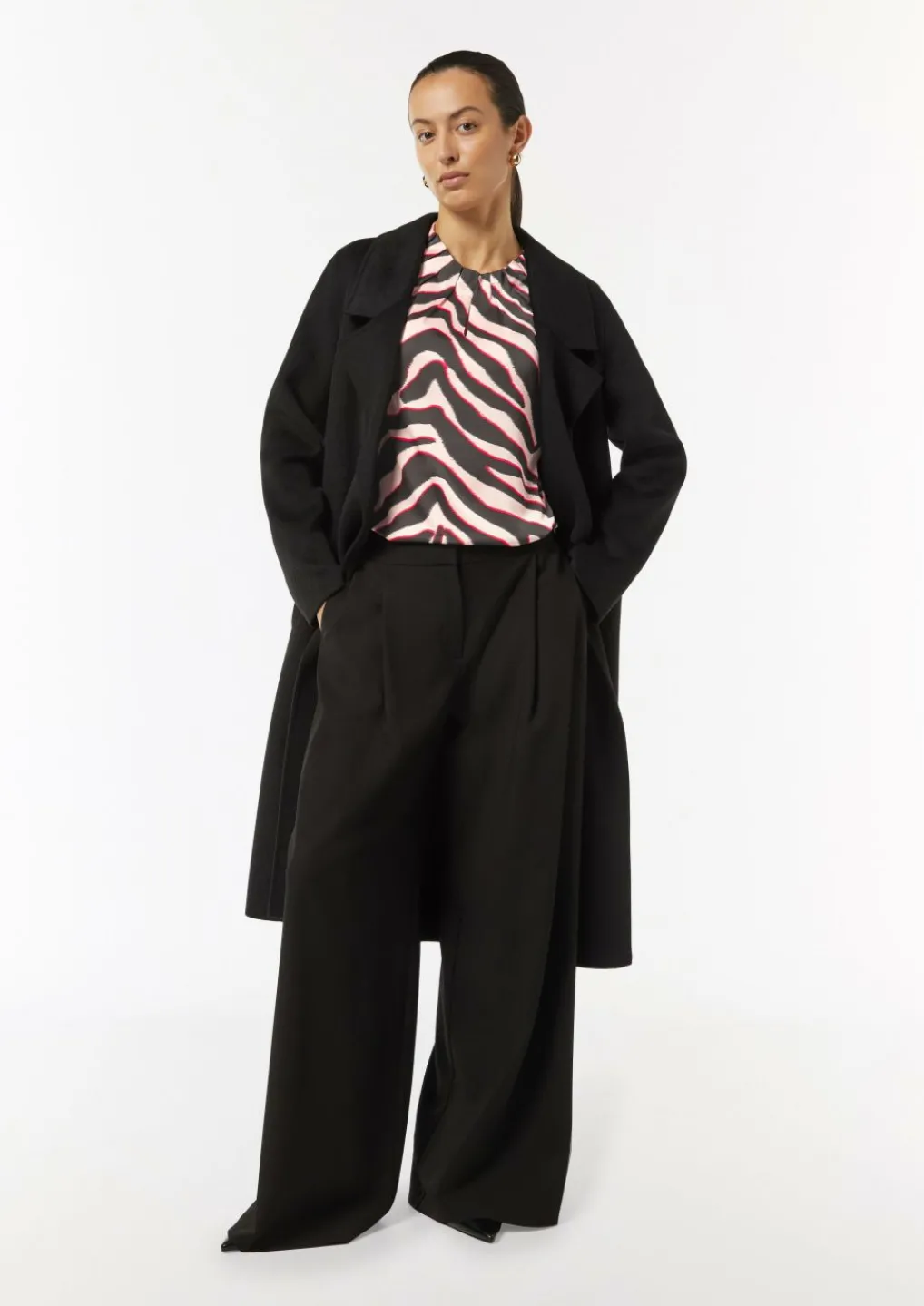 Satin-Bluse mit Raffung-Comma Discount