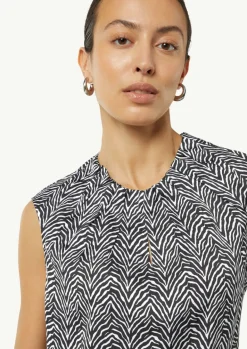 Satin-Bluse mit Raffung-Comma Sale