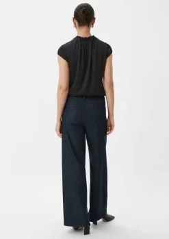 Satinbluse mit Raffung-Comma Clearance