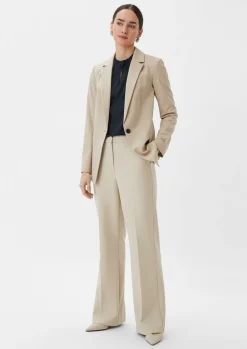 Satinbluse mit Raffung-Comma Fashion