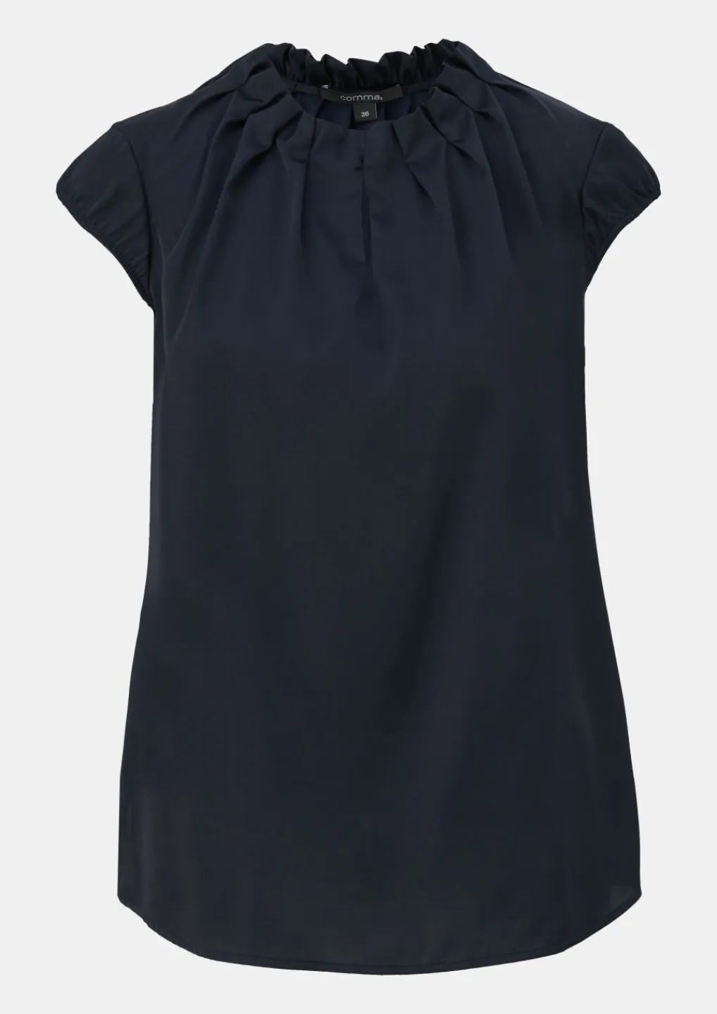 Satinbluse mit Raffung-Comma Fashion
