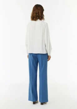 Satinbluse mit Raffung-Comma Fashion
