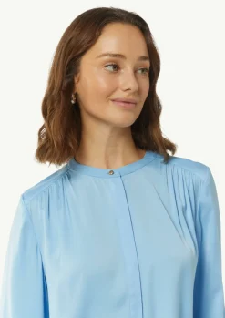 Satinbluse mit Raffung-Comma Sale