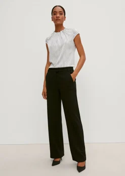 Satinbluse mit Raffung-Comma Clearance