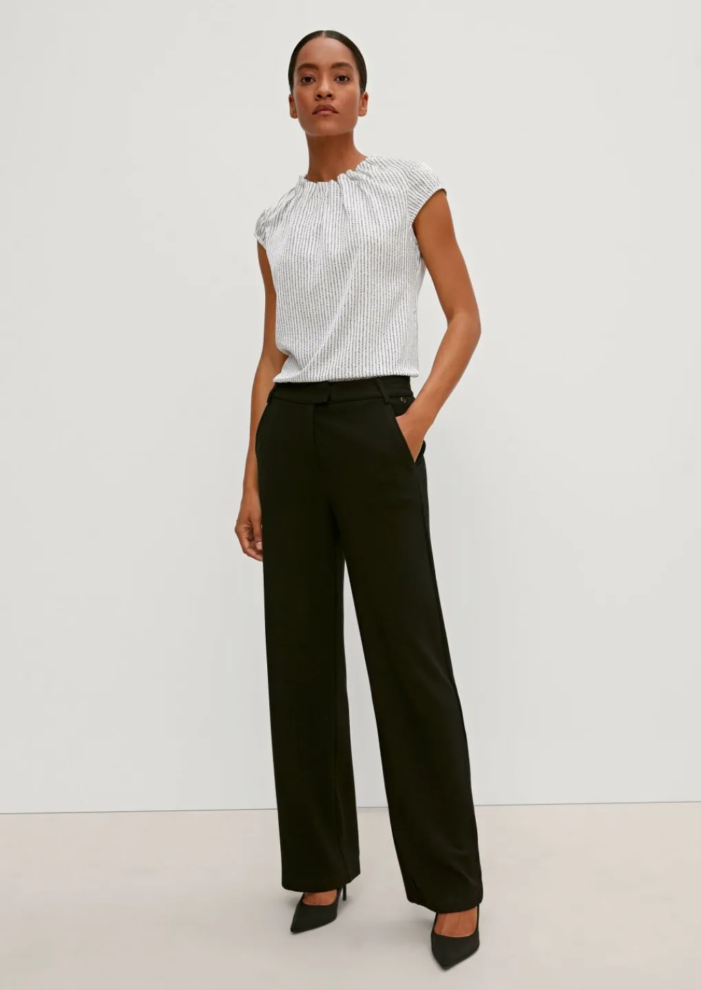 Satinbluse mit Raffung-Comma Clearance