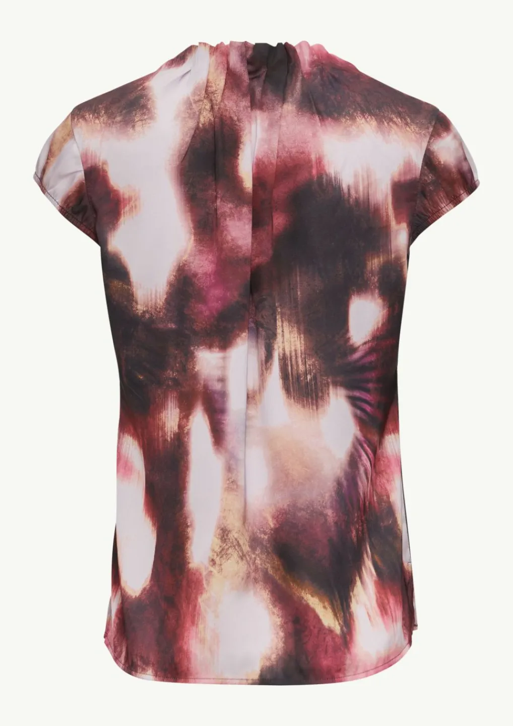 Satinbluse mit Raffung und Kappärmeln-Comma Sale