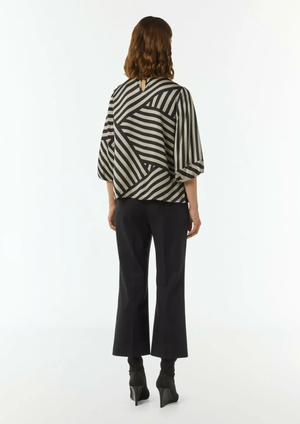Satin-Bluse mit Stehkragen-Comma Online