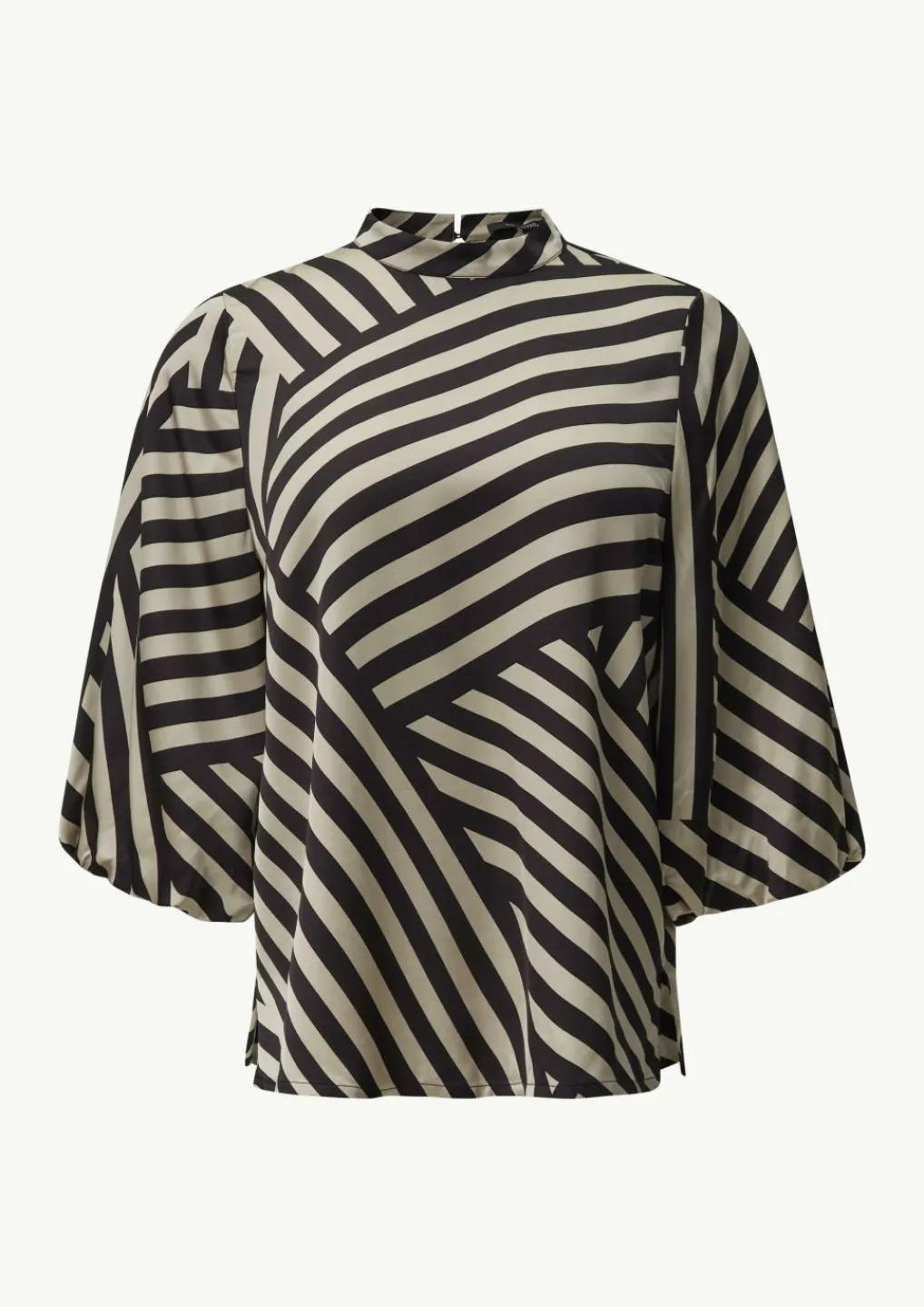 Satin-Bluse mit Stehkragen-Comma Online