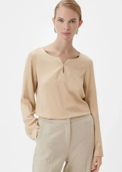 Satinbluse mit Tunika-Ausschnitt-Comma Sale