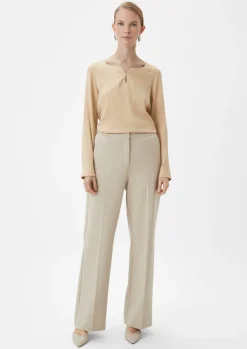 Satinbluse mit Tunika-Ausschnitt-Comma Sale