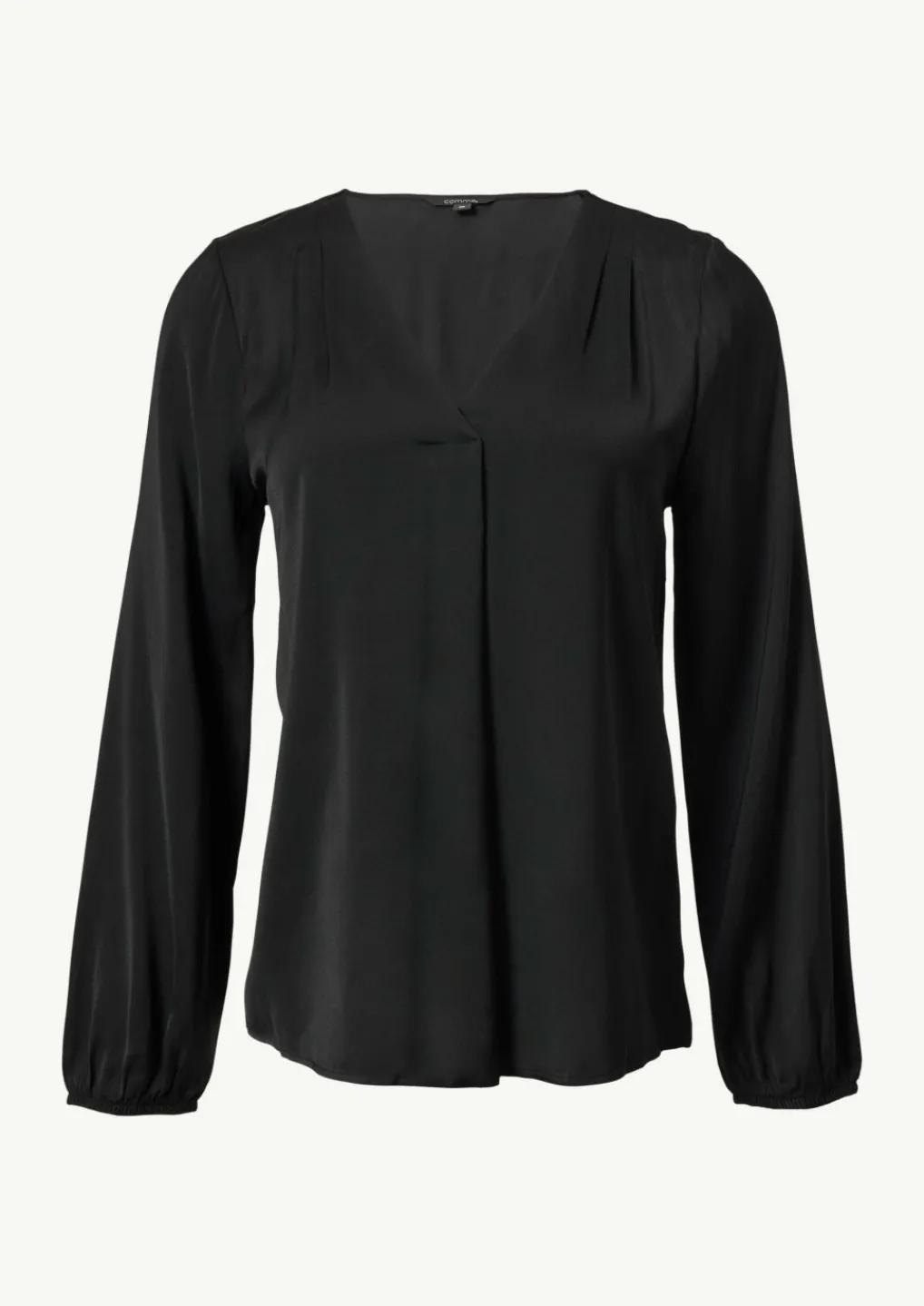 Satinbluse mit V-Ausschnitt-Comma Fashion