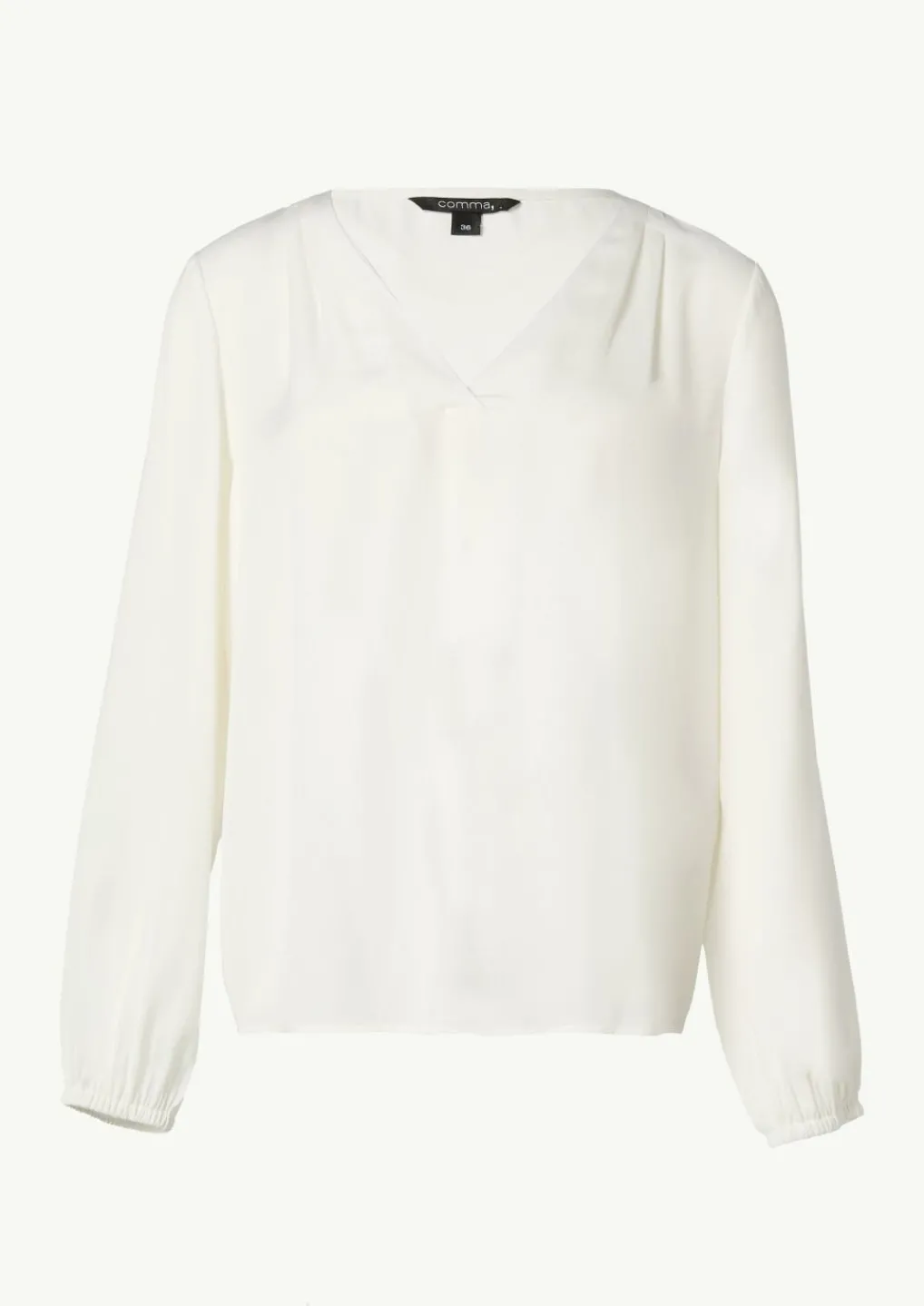 Satin-Bluse mit V-Ausschnitt-Comma Discount