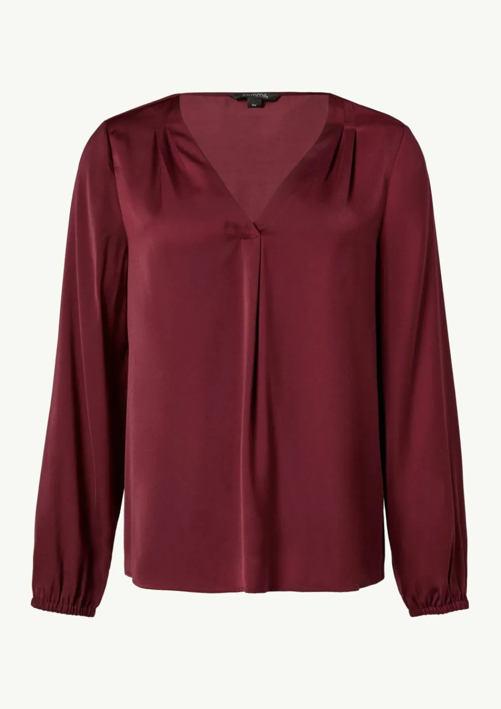 Satin-Bluse mit V-Ausschnitt-Comma Discount