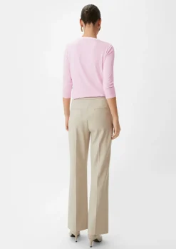 Satin-Crêpe-Shirt mit Tunika-Ausschnitt-Comma Discount