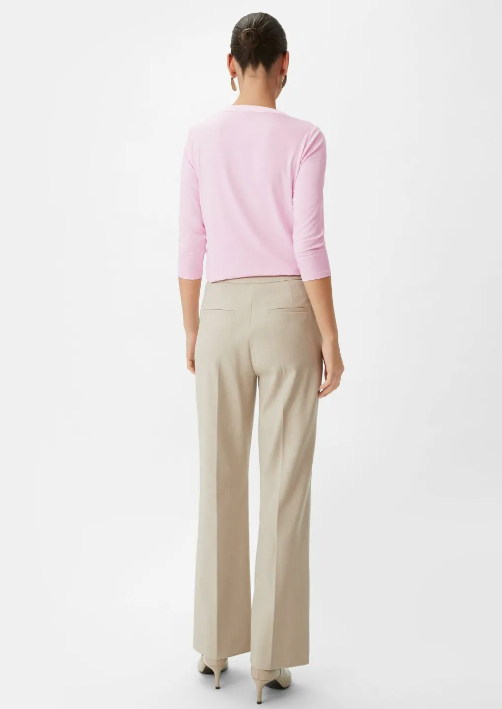 Satin-Crêpe-Shirt mit Tunika-Ausschnitt-Comma Discount