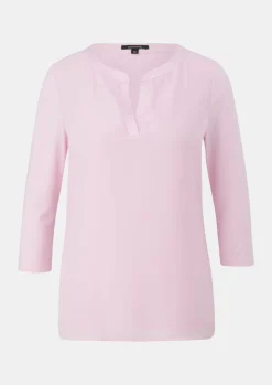 Satin-Crêpe-Shirt mit Tunika-Ausschnitt-Comma Discount