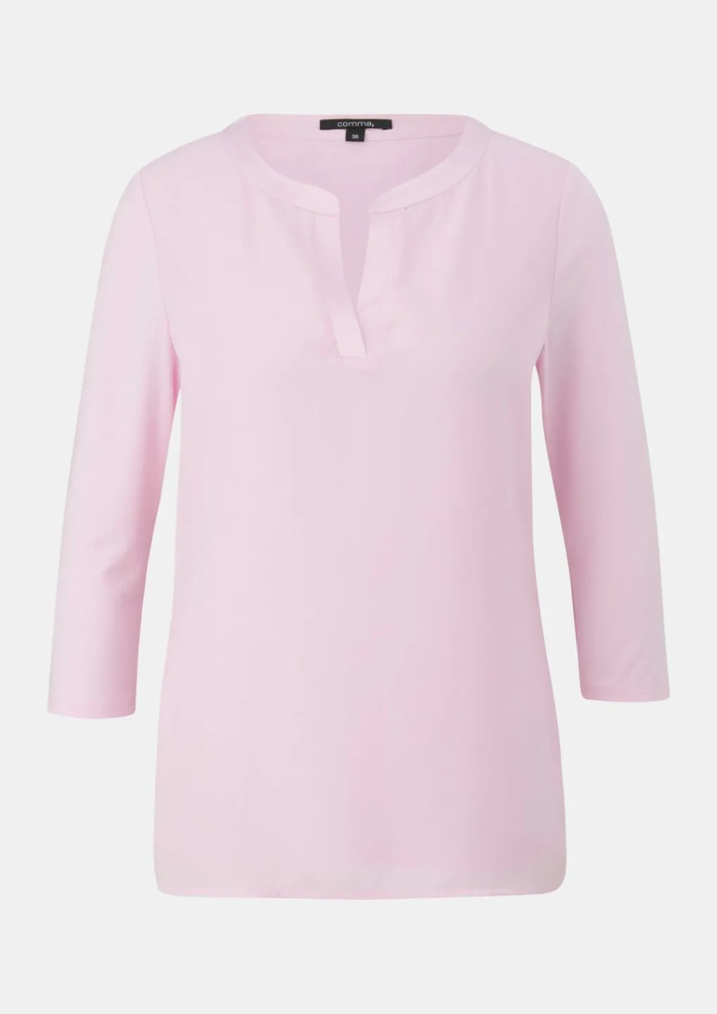 Satin-Crêpe-Shirt mit Tunika-Ausschnitt-Comma Discount