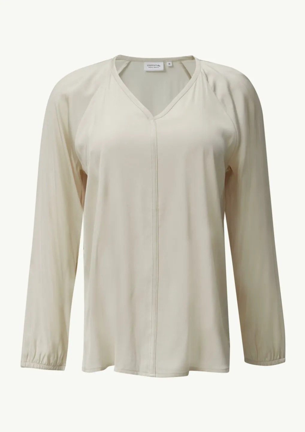 Satinierte Bluse mit V-Ausschnitt-Comma Clearance