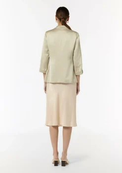 Satinierter Blazer mit 3/4-Ärmel-Comma Sale