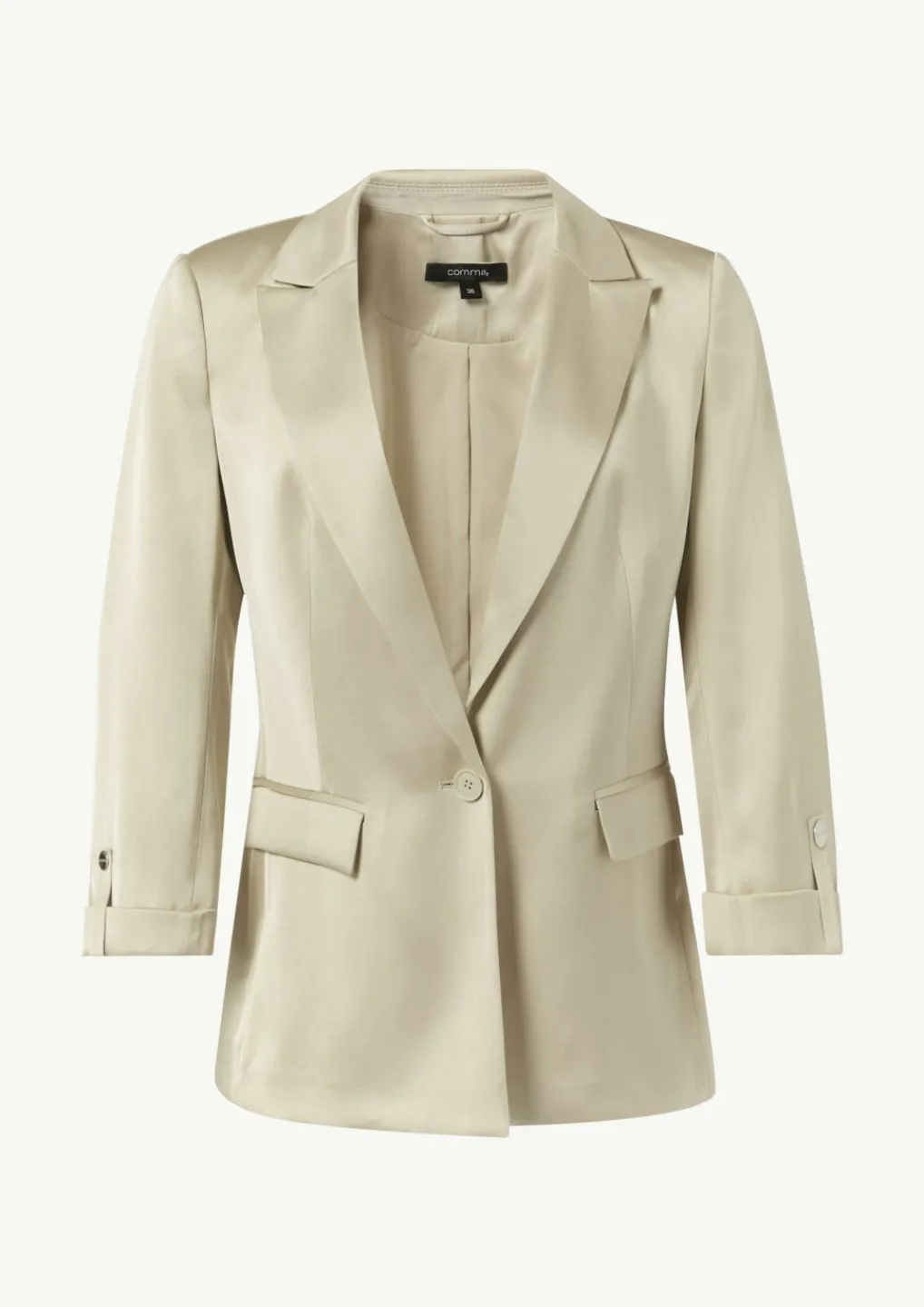 Satinierter Blazer mit 3/4-Ärmel-Comma Sale