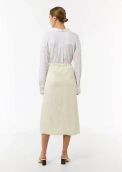 Satinierter Midi-Rock mit bequemem Bund-Comma Clearance
