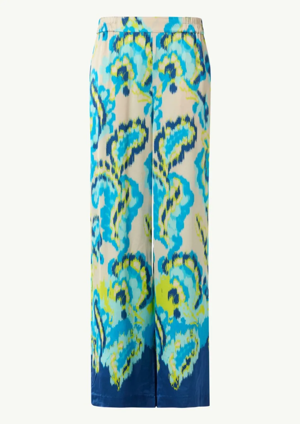 Satinierte Wide-Leg-Hose aus Viskose mit Elastikbund-Comma Clearance
