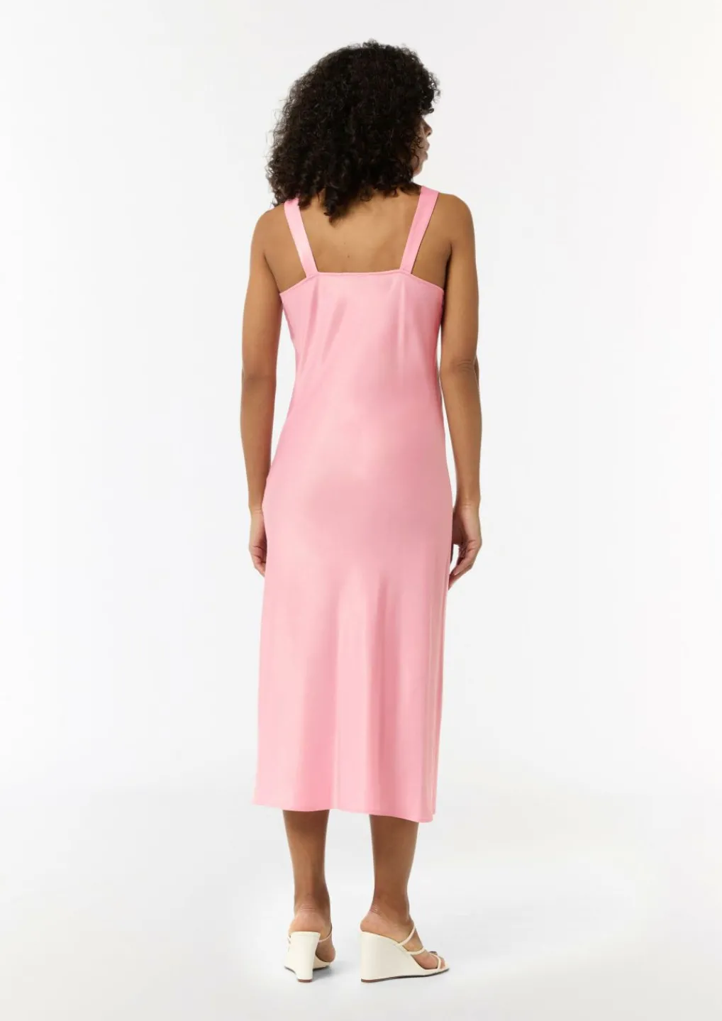 Satinkleid mit Wasserfall-Ausschnitt-Comma Fashion