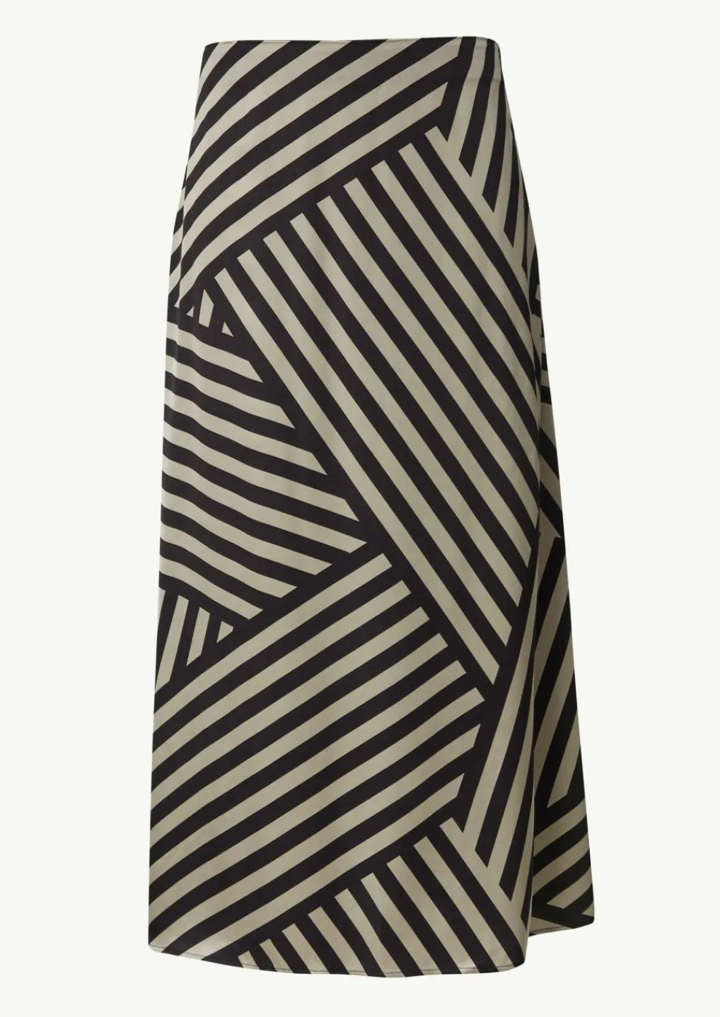 Satin-Rock mit asymmetrischem Streifen-Print-Comma Sale