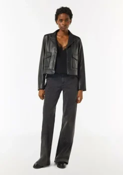 Satin-Top mit Spitze und verstellbaren Trägern-Comma Discount