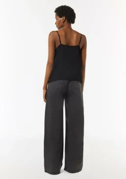 Satin-Top mit Spitze und verstellbaren Trägern-Comma Discount