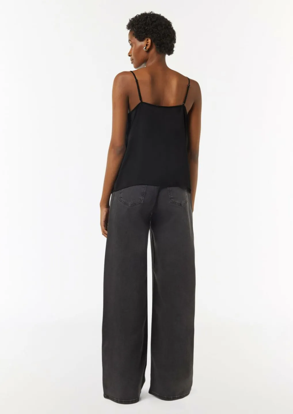 Satin-Top mit Spitze und verstellbaren Trägern-Comma Discount