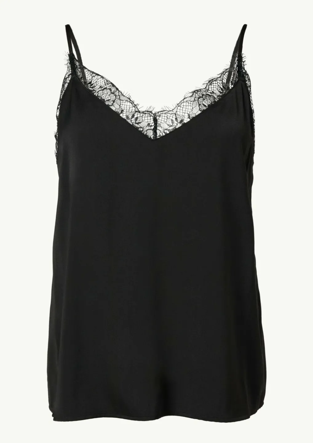 Satin-Top mit Spitze und verstellbaren Trägern-Comma Discount