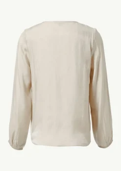 Schimmernde Bluse mit Faltendetails-Comma Hot