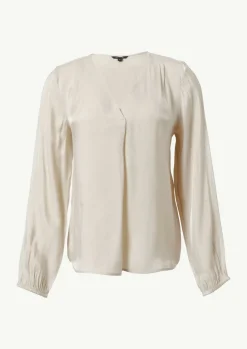 Schimmernde Bluse mit Faltendetails-Comma Hot