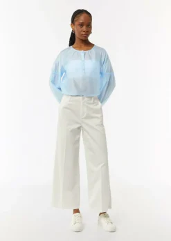 Schimmernde Lyocellbluse mit Raff-Details-Comma Sale