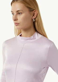 Schimmerndes Viskoseshirt mit Ziernaht-Comma Outlet