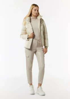 Schlupfhose in Lederoptik mit Cargotaschen-Comma Outlet