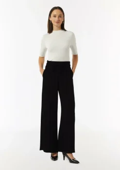 Schlupfhose mit High Rise und weitem Bein-Comma Outlet