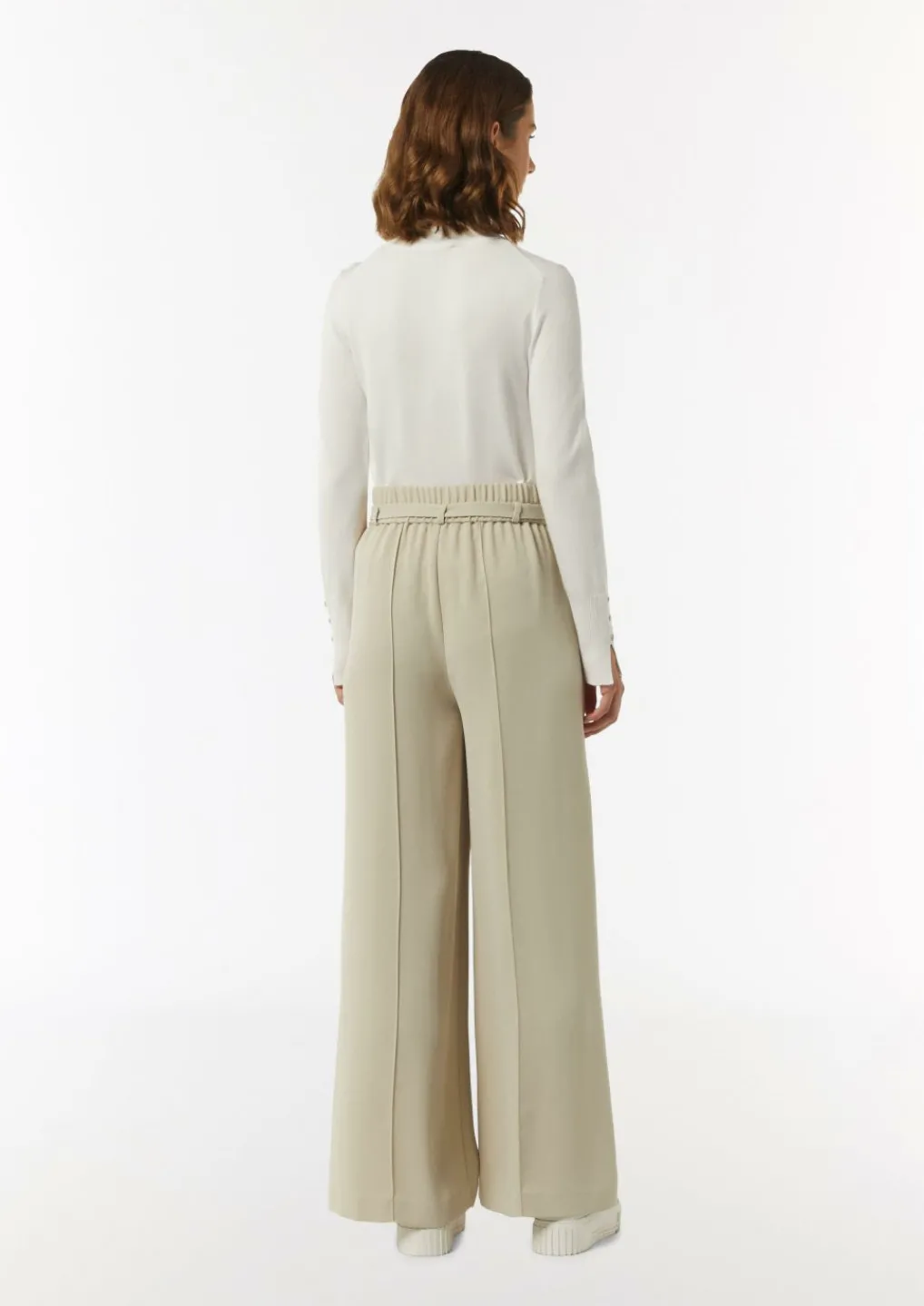Schlupfhose mit High Rise und weitem Bein-Comma Sale