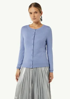 Schmale Feinstrickjacke aus Viskosemix-Comma Fashion