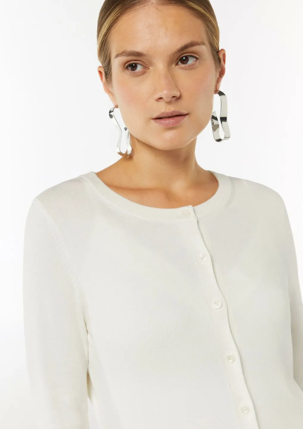 Schmale Feinstrickjacke aus Viskosemix-Comma Best