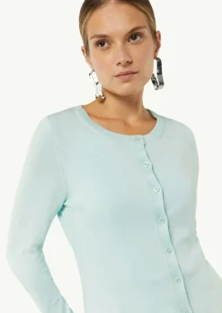 Schmale Feinstrickjacke aus Viskosemix-Comma Sale
