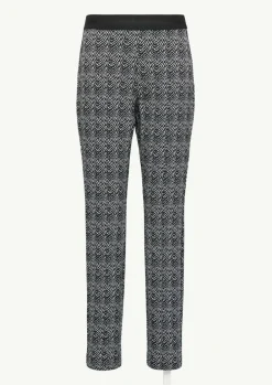 Schmale Hose aus Jacquard-Comma Hot