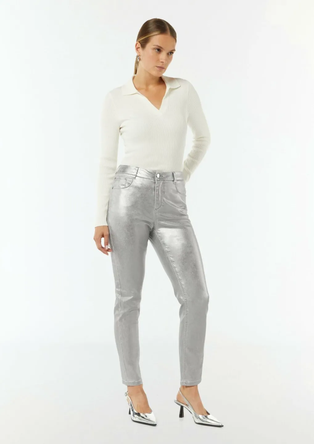 Schmale Hose mit beschichtung-Comma Online