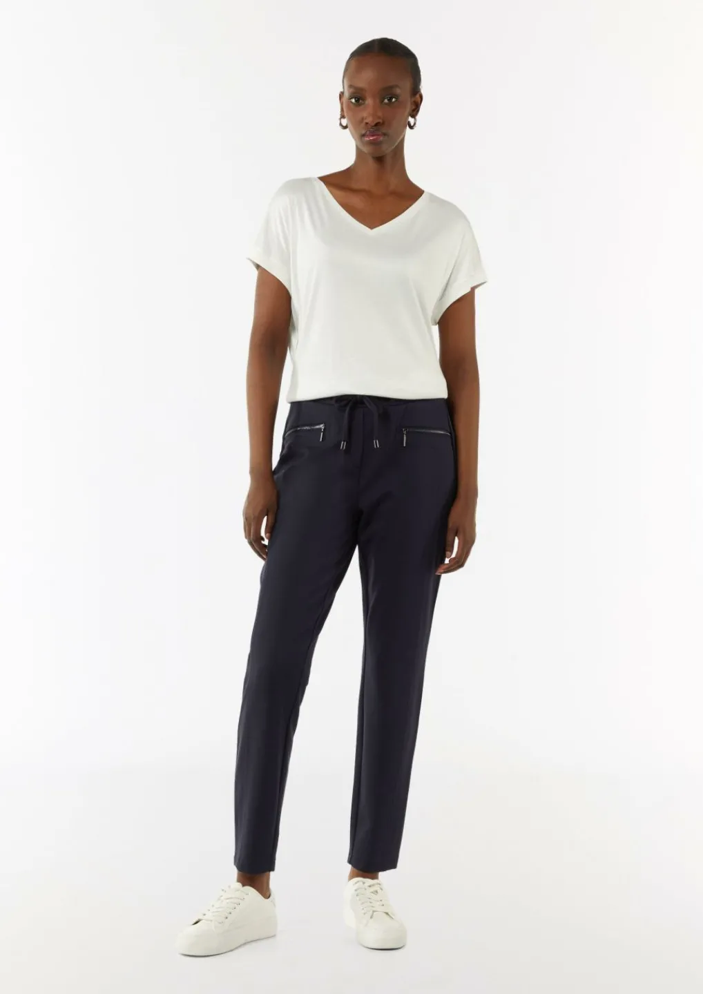 Schmale Jerseyhose mit Tunnelzug-Comma New