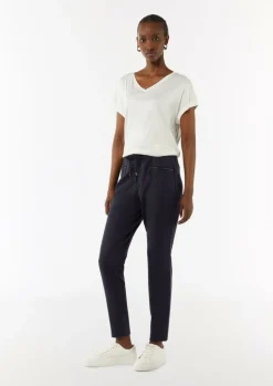 Schmale Jerseyhose mit Tunnelzug-Comma New