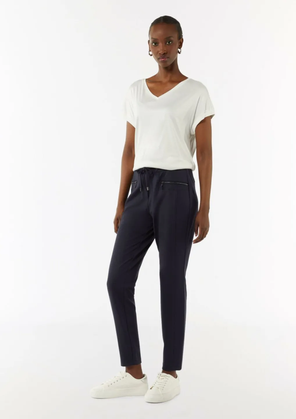Schmale Jerseyhose mit Tunnelzug-Comma New